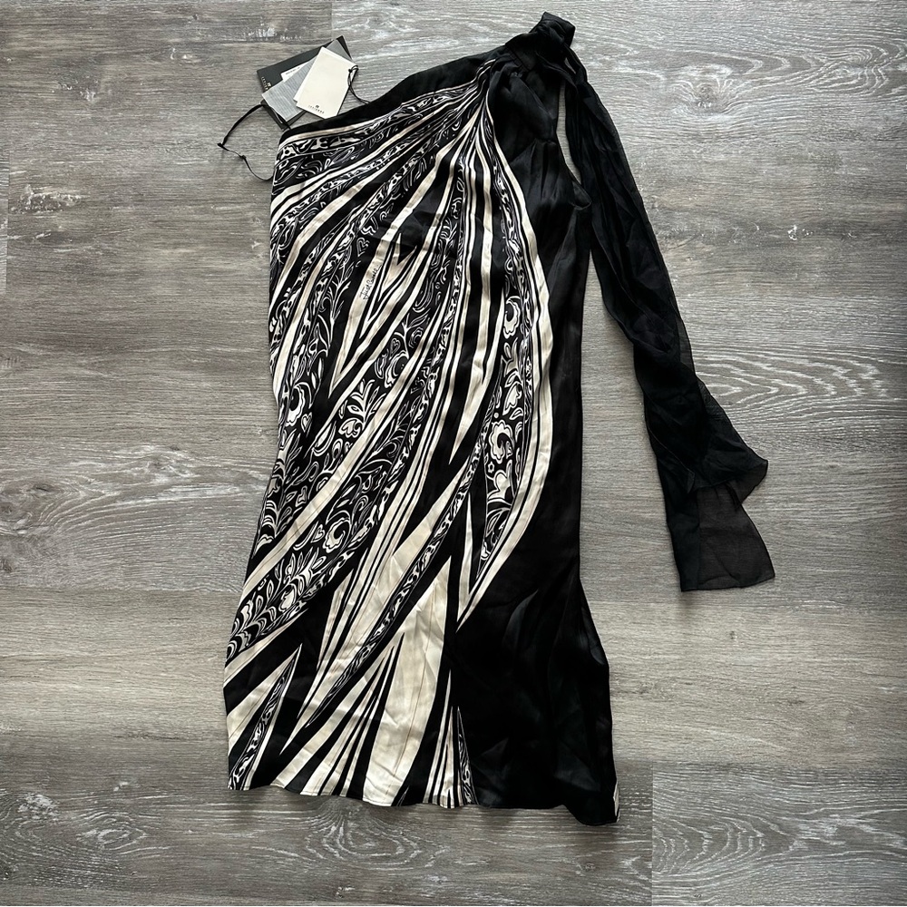 Just Cavalli One-Shoulder Silk Dress – NWT, IT 40 / US 4